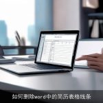 如何删除word中的简历表格线条