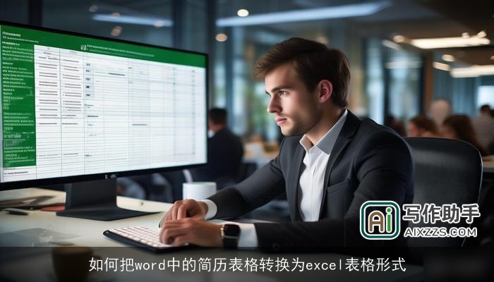 如何把word中的简历表格转换为excel表格形式