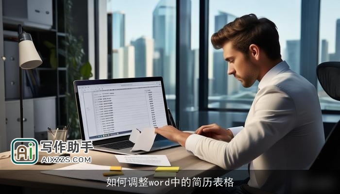 如何调整word中的简历表格