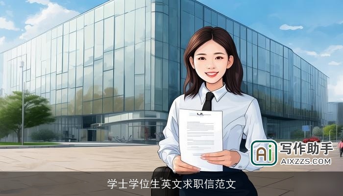 学士学位生英文求职信范文