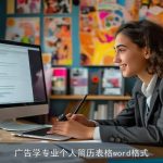 广告学专业个人简历表格word格式