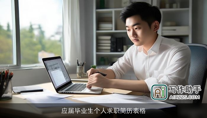 应届毕业生个人求职简历表格