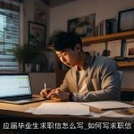 应届毕业生求职信怎么写_如何写求职信