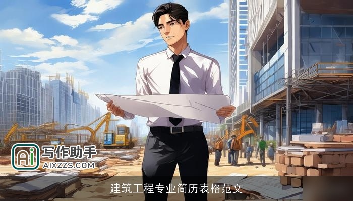 建筑工程专业简历表格范文