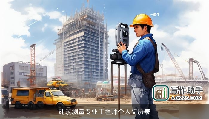 建筑测量专业工程师个人简历表