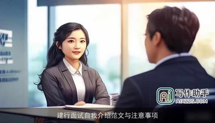 建行面试自我介绍范文与注意事项