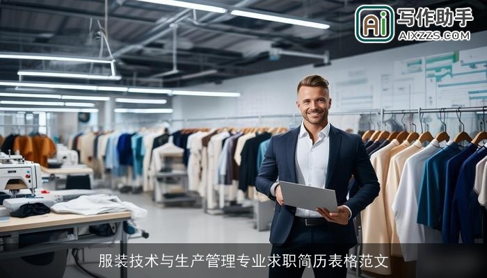 服装技术与生产管理专业求职简历表格范文