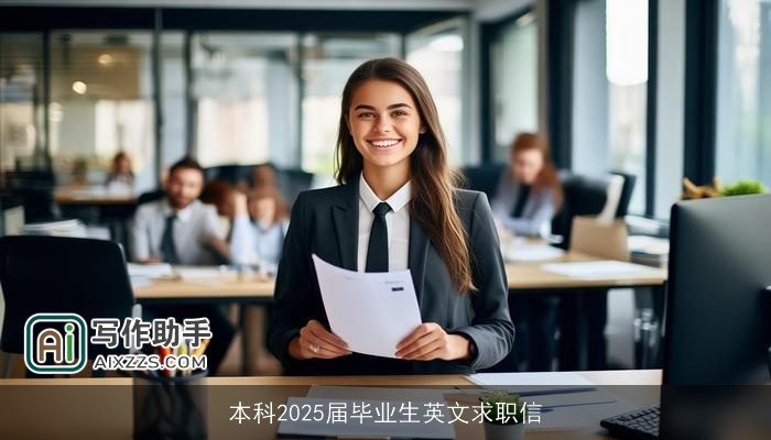 本科2025届毕业生英文求职信