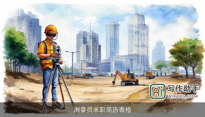 测量员求职简历表格