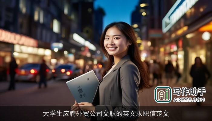 大学生应聘外贸公司文职的英文求职信范文