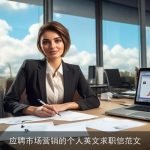 应聘市场营销的个人英文求职信范文