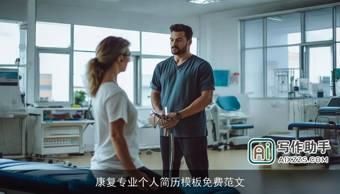 康复专业个人简历模板免费范文