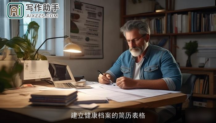 建立健康档案的简历表格