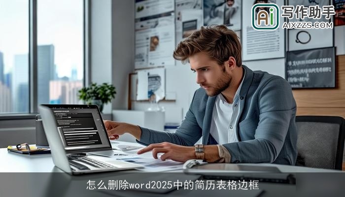 怎么删除word2025中的简历表格边框