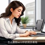 怎么删除word中的简历表格