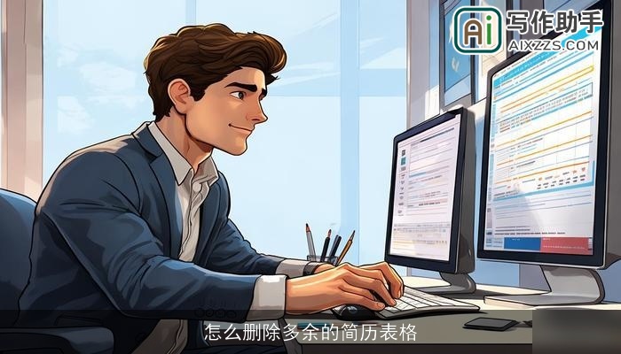 怎么删除多余的简历表格