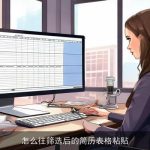 怎么往筛选后的简历表格粘贴