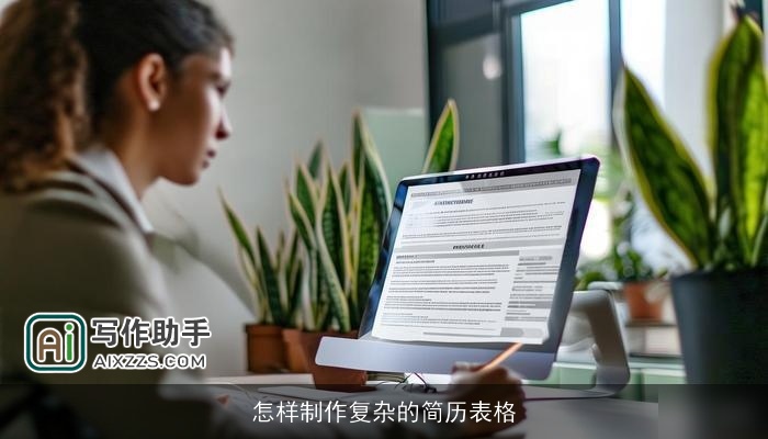 怎样制作复杂的简历表格