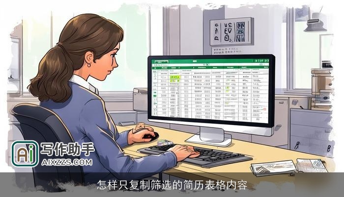 怎样只复制筛选的简历表格内容
