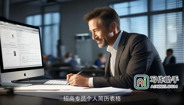 招商专员个人简历表格