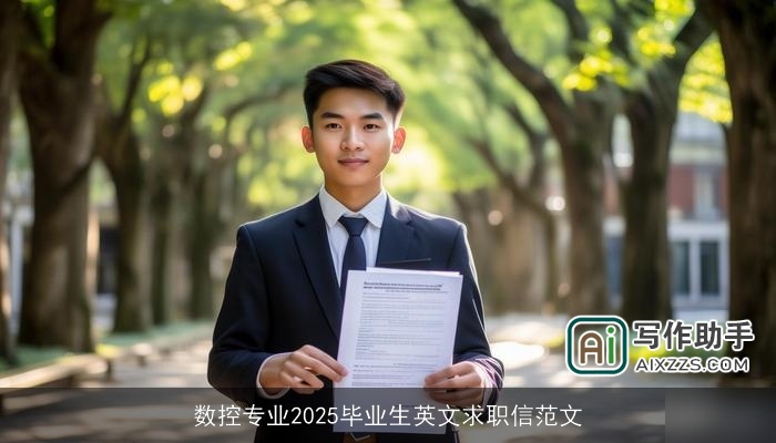 数控专业2025毕业生英文求职信范文