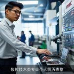数控技术类专业个人简历表格