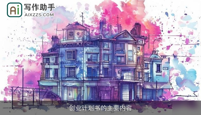 创业计划书的主要内容