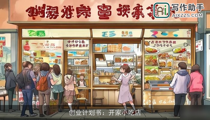 创业计划书：开家小吃店