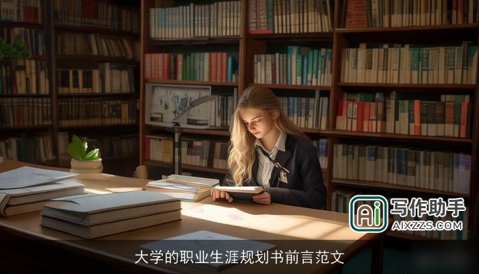 大学的职业生涯规划书前言范文