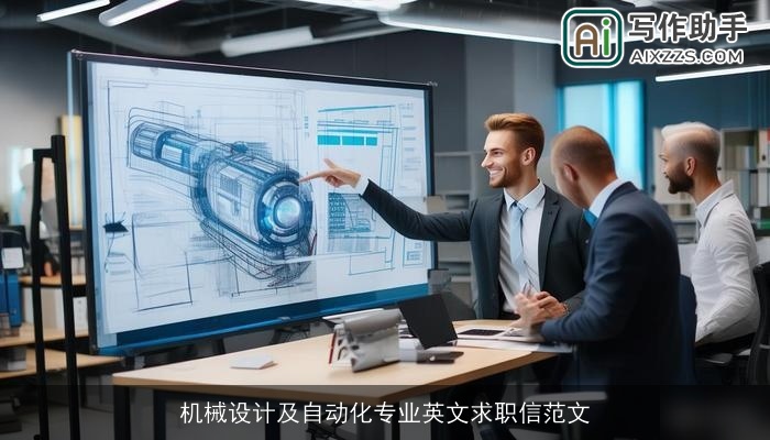 机械设计及自动化专业英文求职信范文