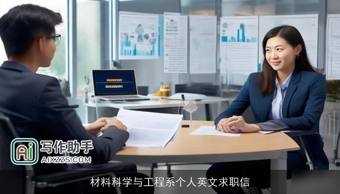 材料科学与工程系个人英文求职信