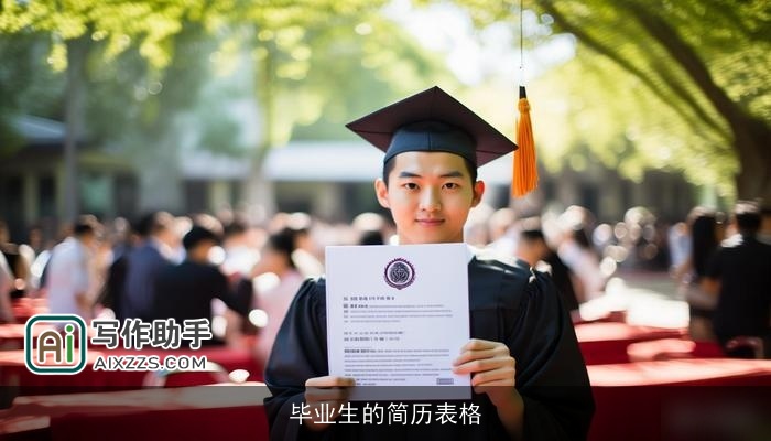 毕业生的简历表格