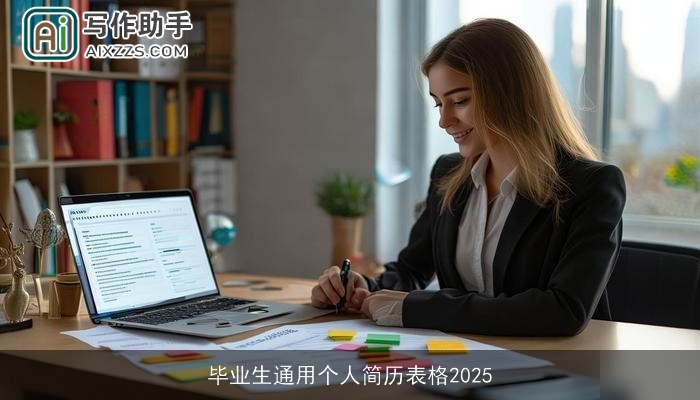 毕业生通用个人简历表格2025