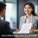 求职应聘面试自我介绍时应注意的问题