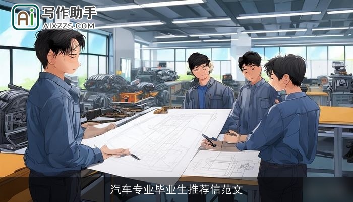 汽车专业毕业生推荐信范文