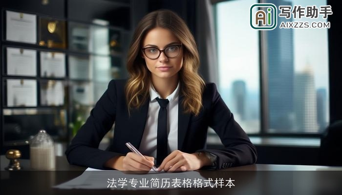 法学专业简历表格格式样本