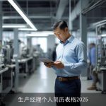 生产经理个人简历表格2025