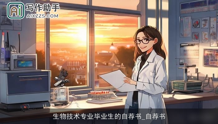 生物技术专业毕业生的自荐书_自荐书