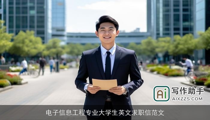 电子信息工程专业大学生英文求职信范文