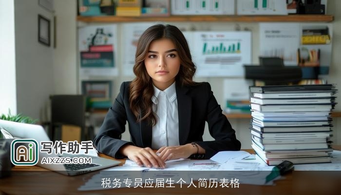 税务专员应届生个人简历表格