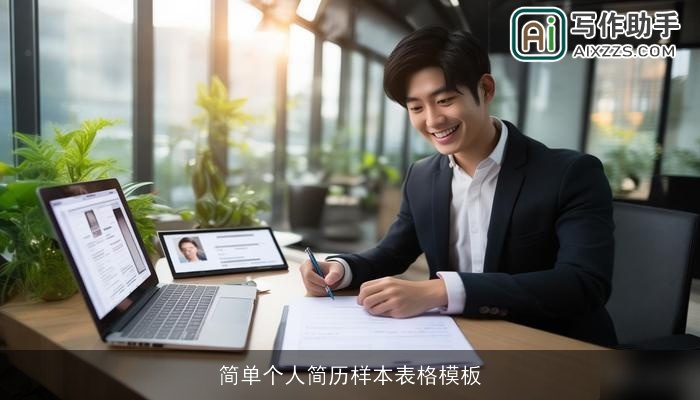 简单个人简历样本表格模板