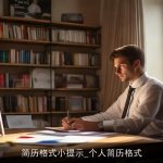 简历格式小提示_个人简历格式