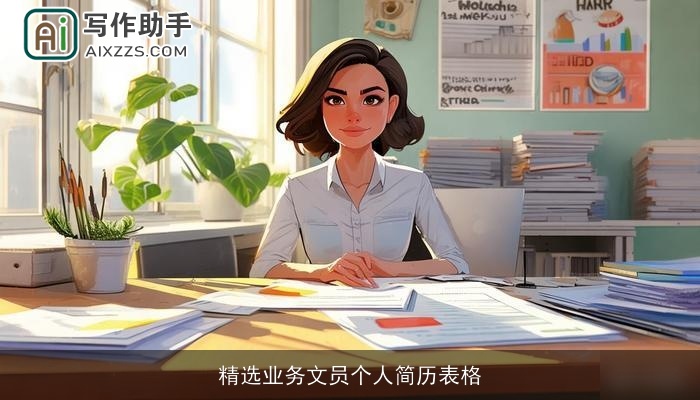 精选业务文员个人简历表格
