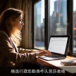 精选行政后勤类个人简历表格