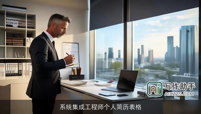 系统集成工程师个人简历表格