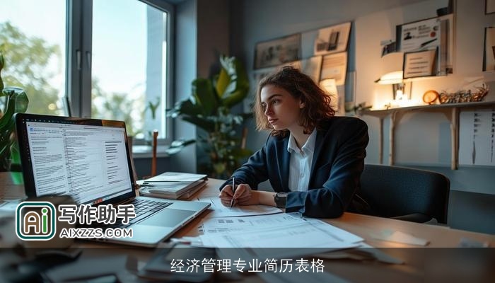经济管理专业简历表格
