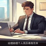 经理助理个人简历表格范本