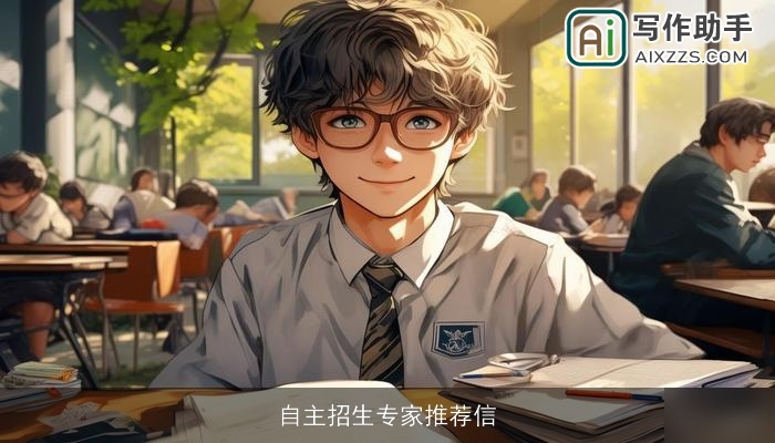 自主招生专家推荐信