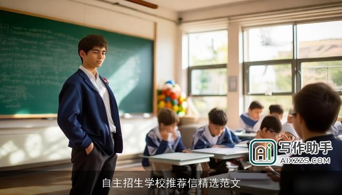 自主招生学校推荐信精选范文