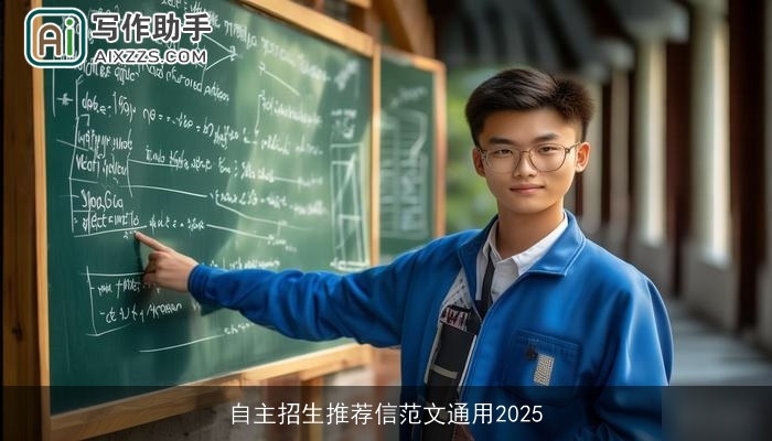 自主招生推荐信范文通用2025